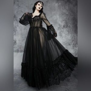 Widow Dance With Death Maxi Dress